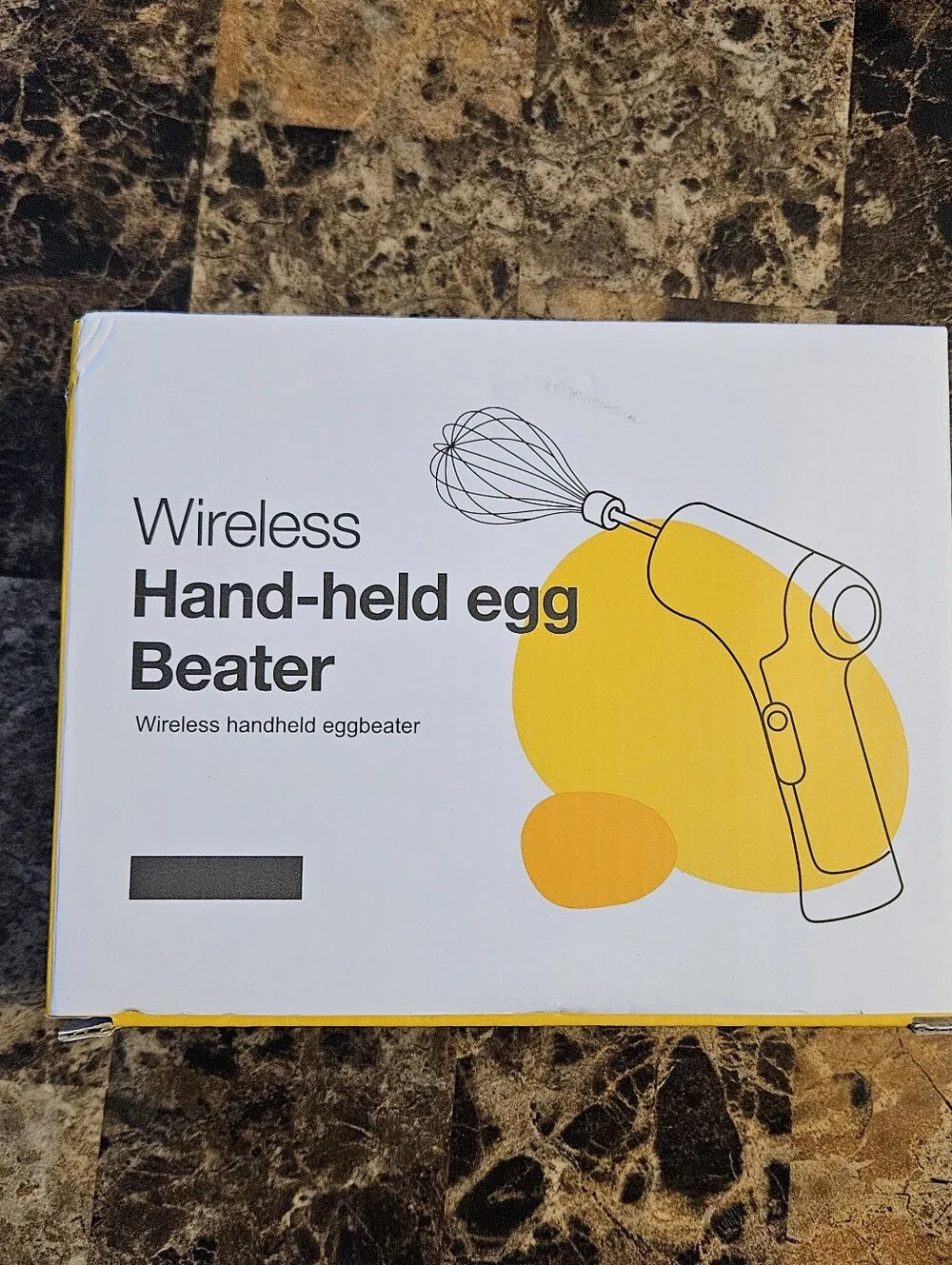 Yellow Wireless Handheld Eggbeater Mixer